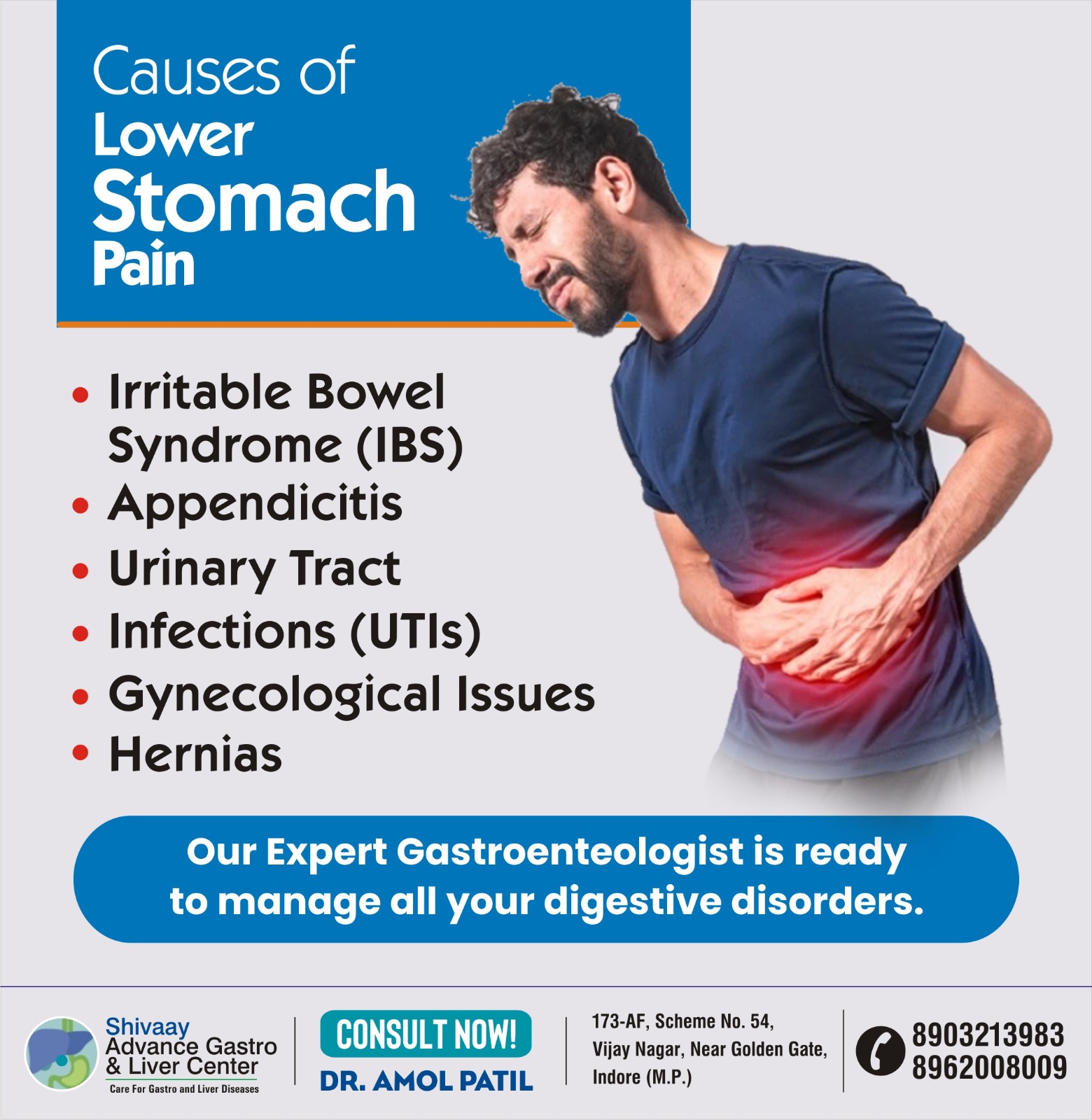 Best Doctor for Lower Stomach Pain in Indore